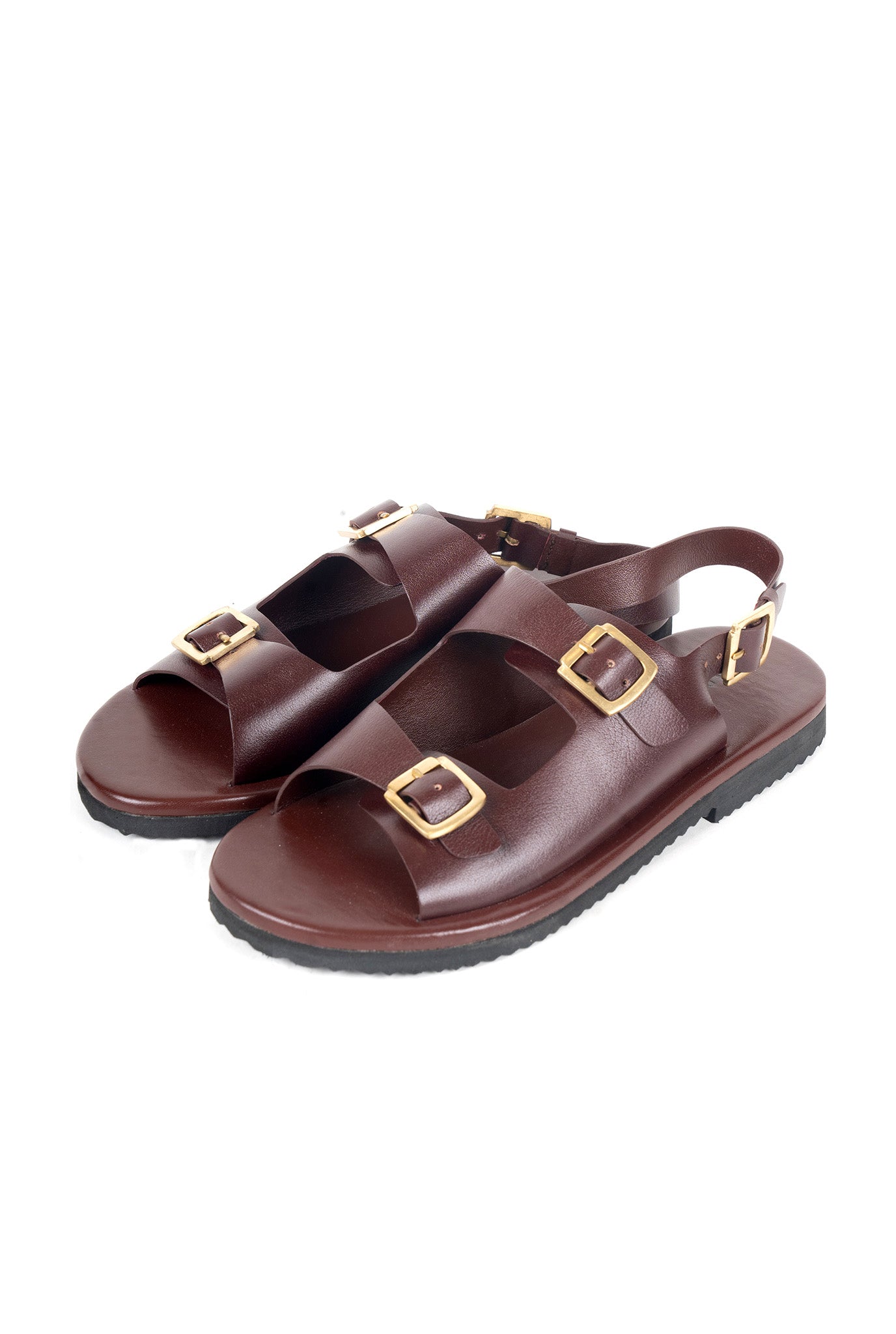 Classic Two Strap Leather Sandals