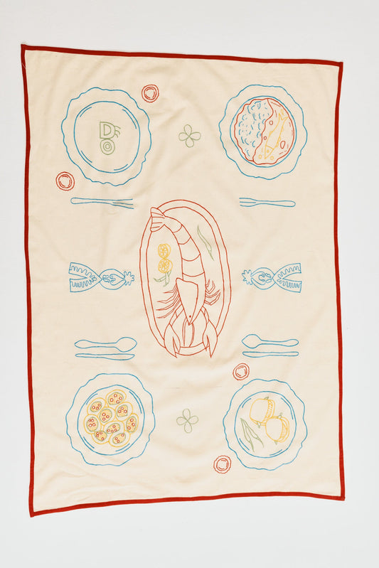 Lobster Handloom Tablecloth