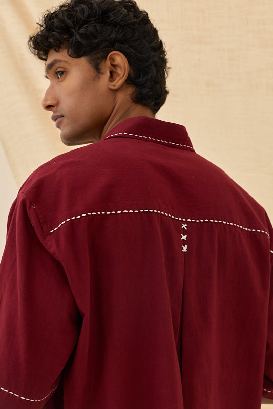 Kuhu Handloom boxy fit shirt