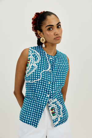 Soro Check Waistcoat