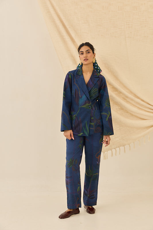 Tara Blazer Set With Corsage