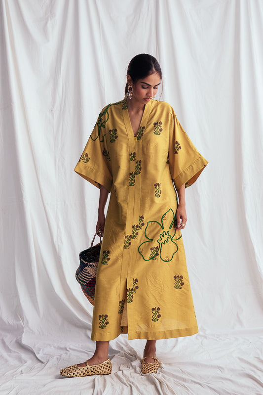 Nimbu Silk Day Dress