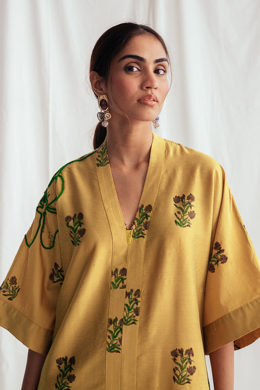 Nimbu Silk Day Dress