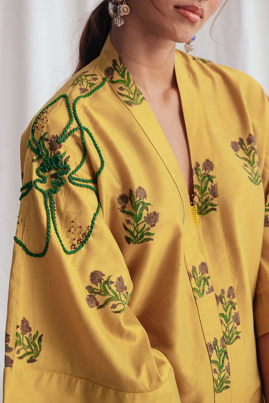 Nimbu Silk Day Dress