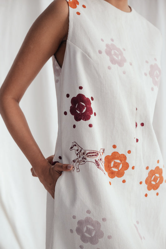 Thandai Corduroy Shift Dress