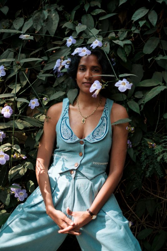 Handloom Denim Koti Waistcoat