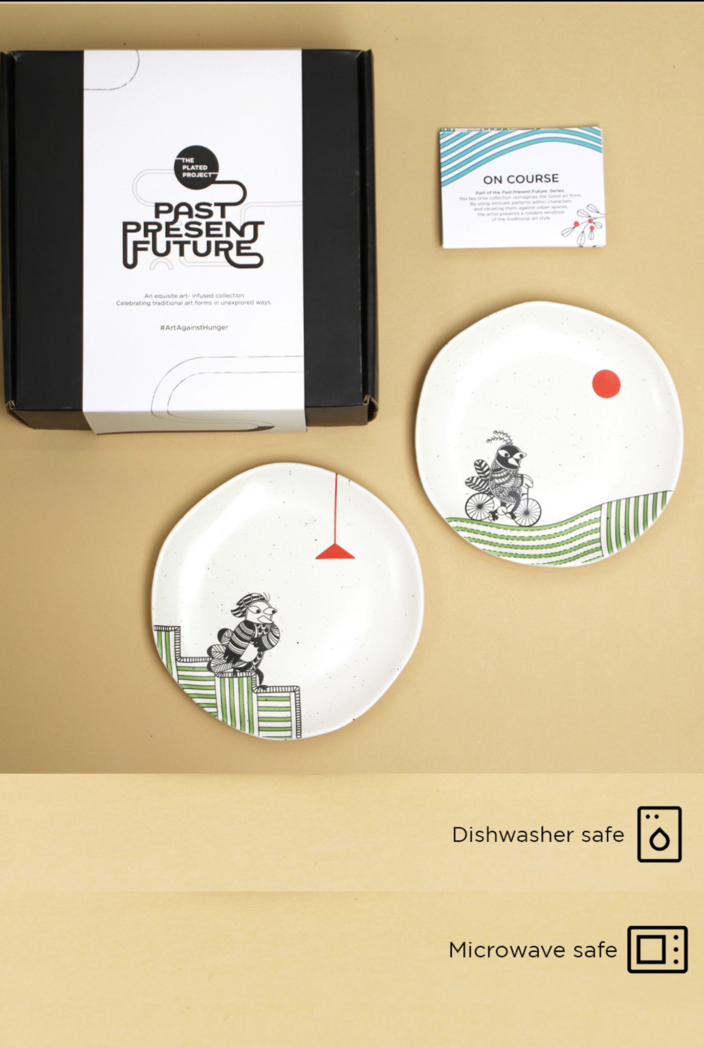 ON COURSE QUARTER PLATE (SET OF 4)