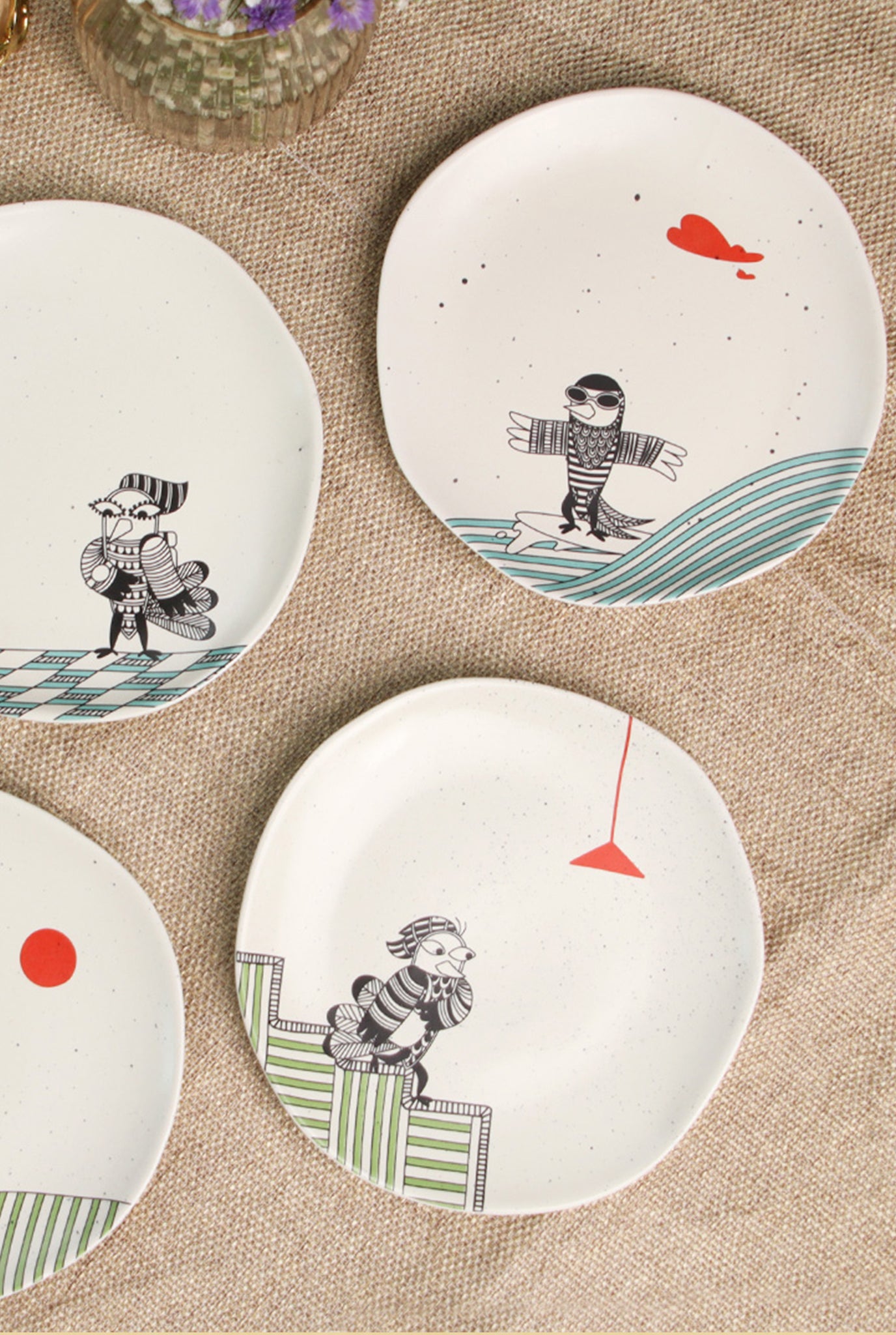 ON COURSE QUARTER PLATE (SET OF 4)