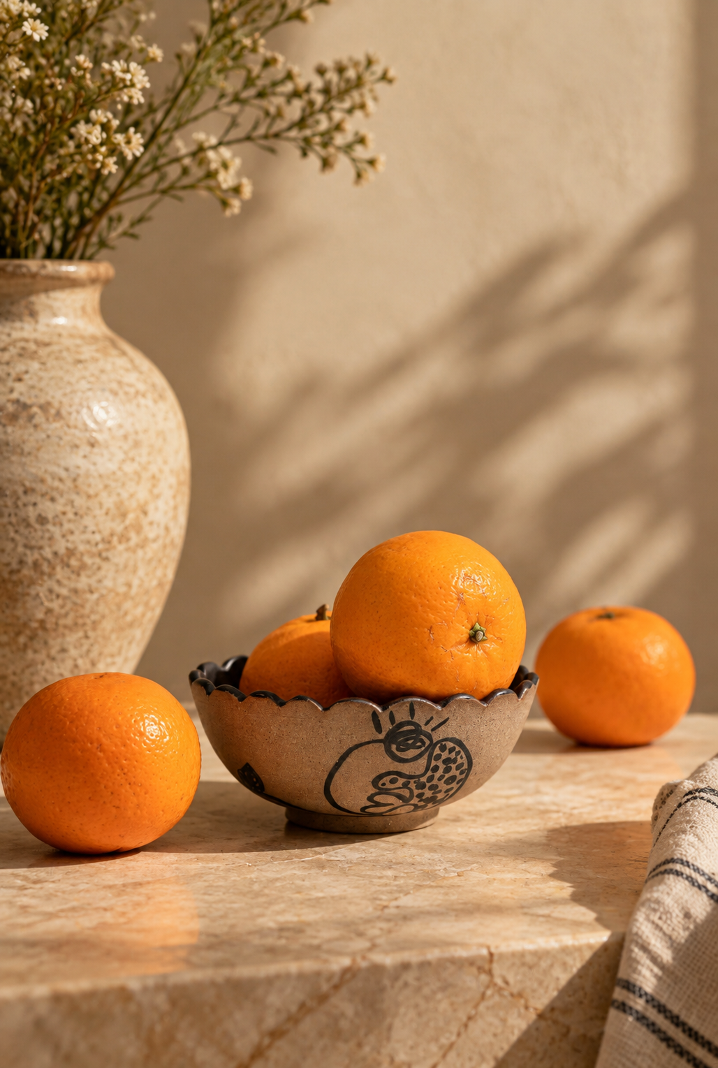 Field Of  Pomegranate  Bowl