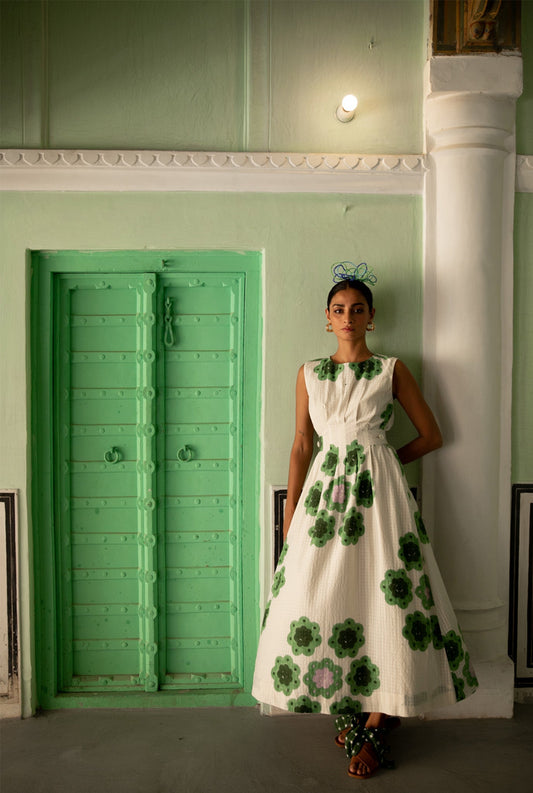 Phool Handloom Pleated Midi Dress | Relove