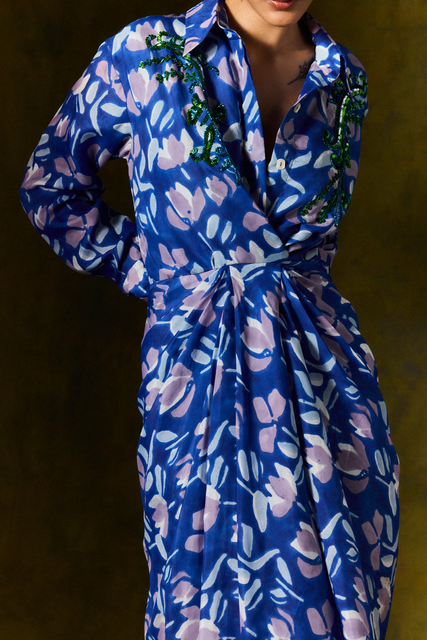 Neelam Silk Shirt Dress