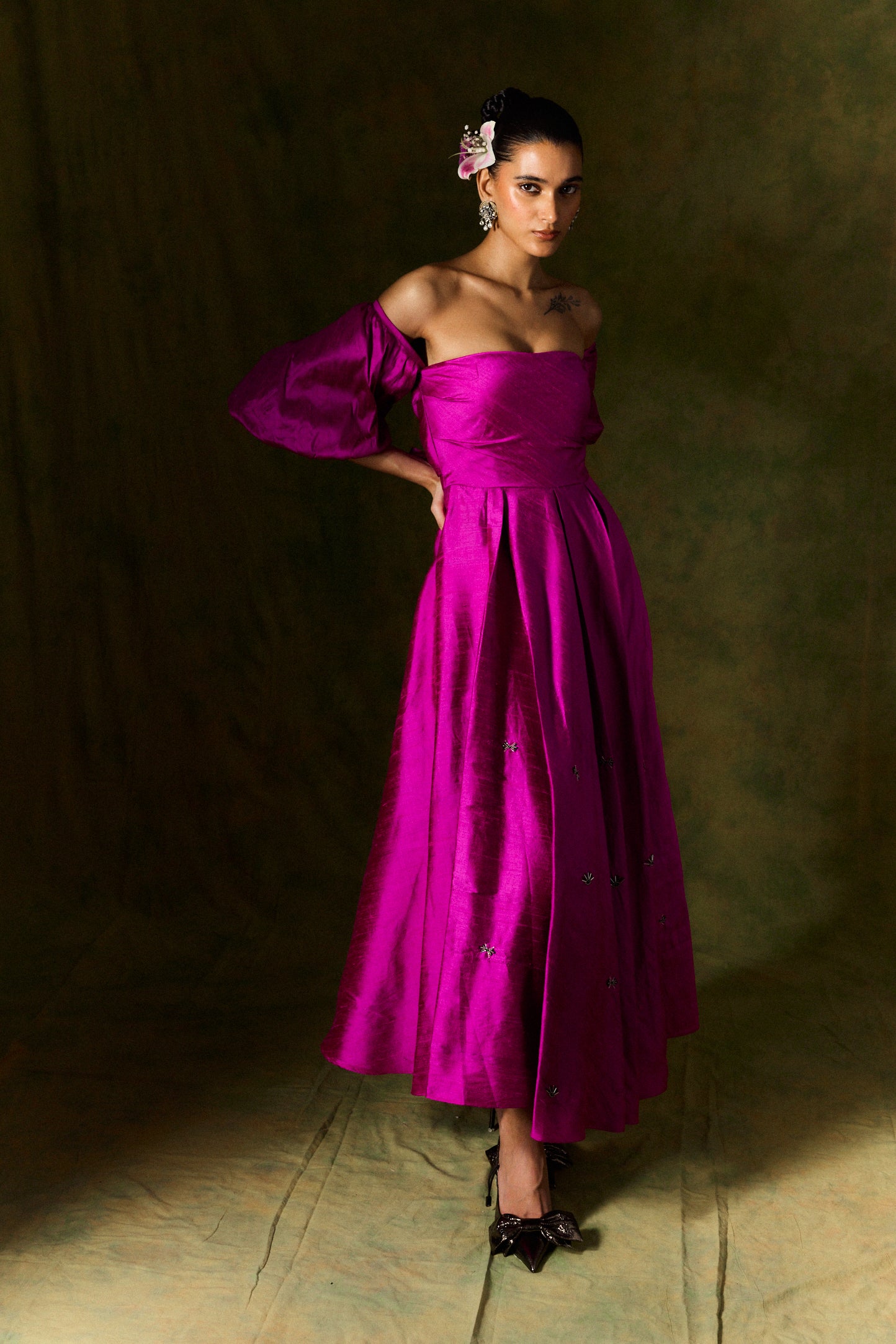 Surahi Silk Dress