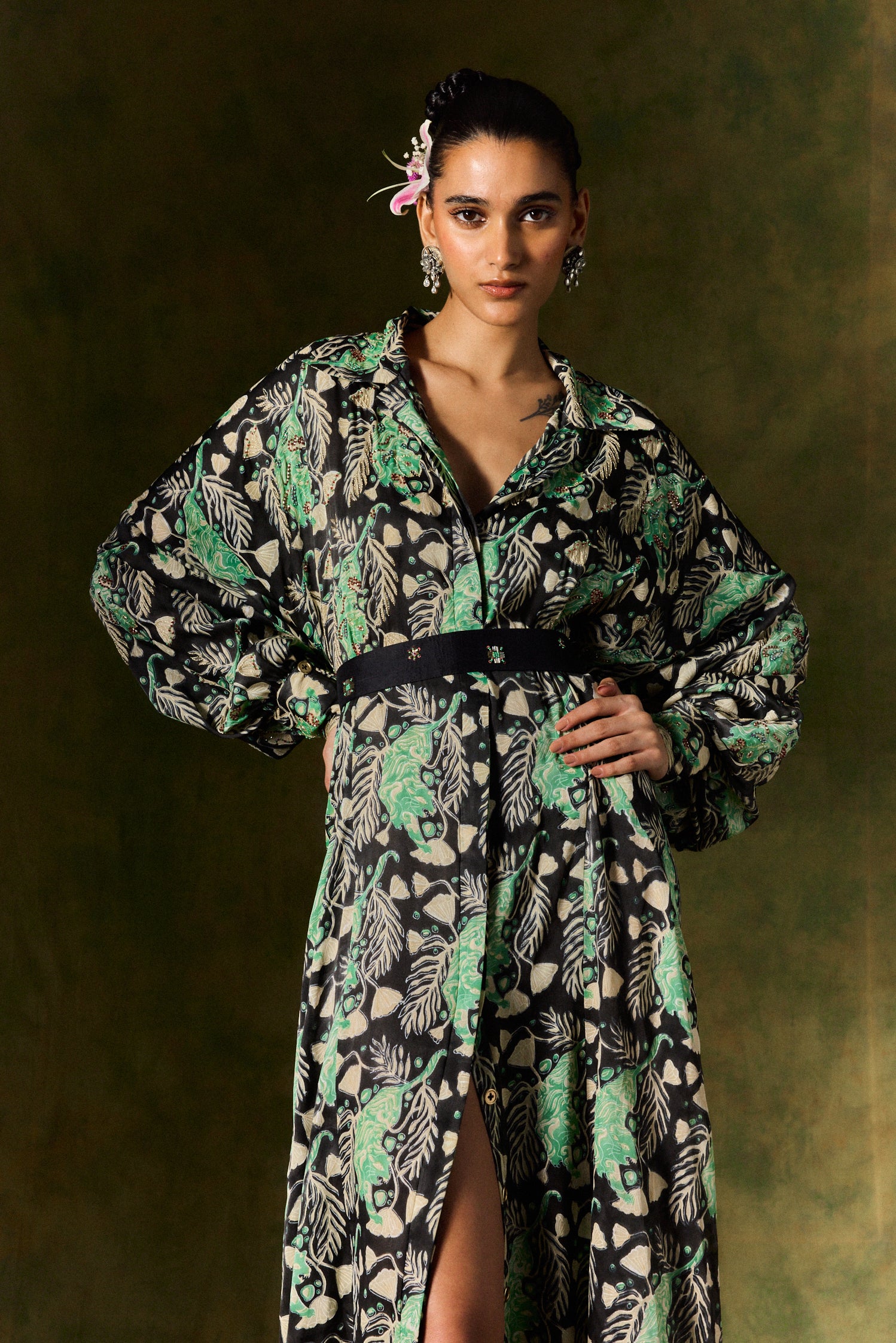 Gulsher Silk Shirt Dress
