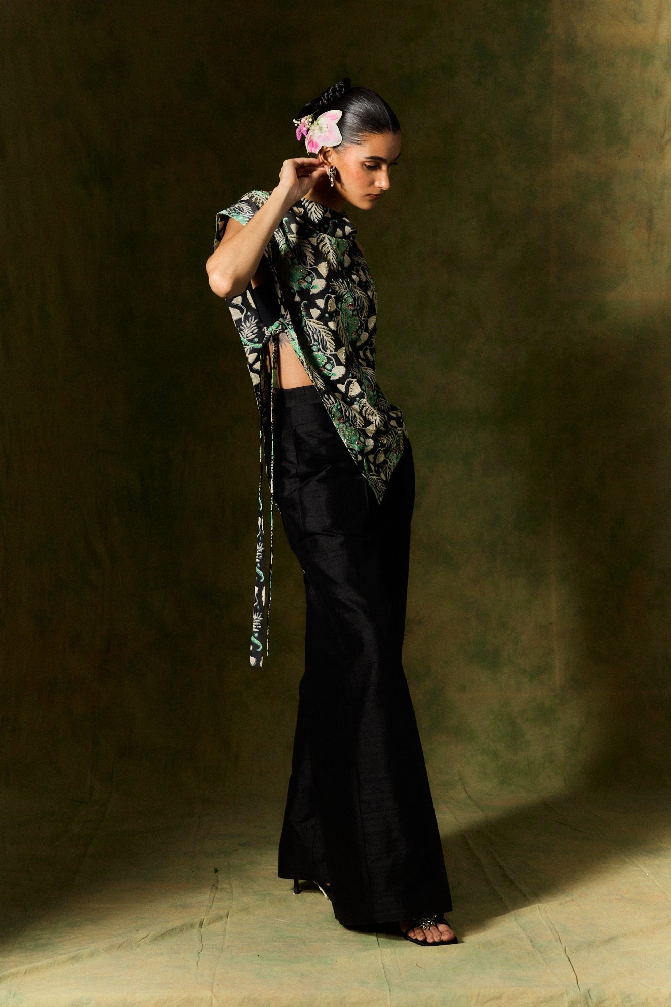 Gulsher Silk Trouser Set