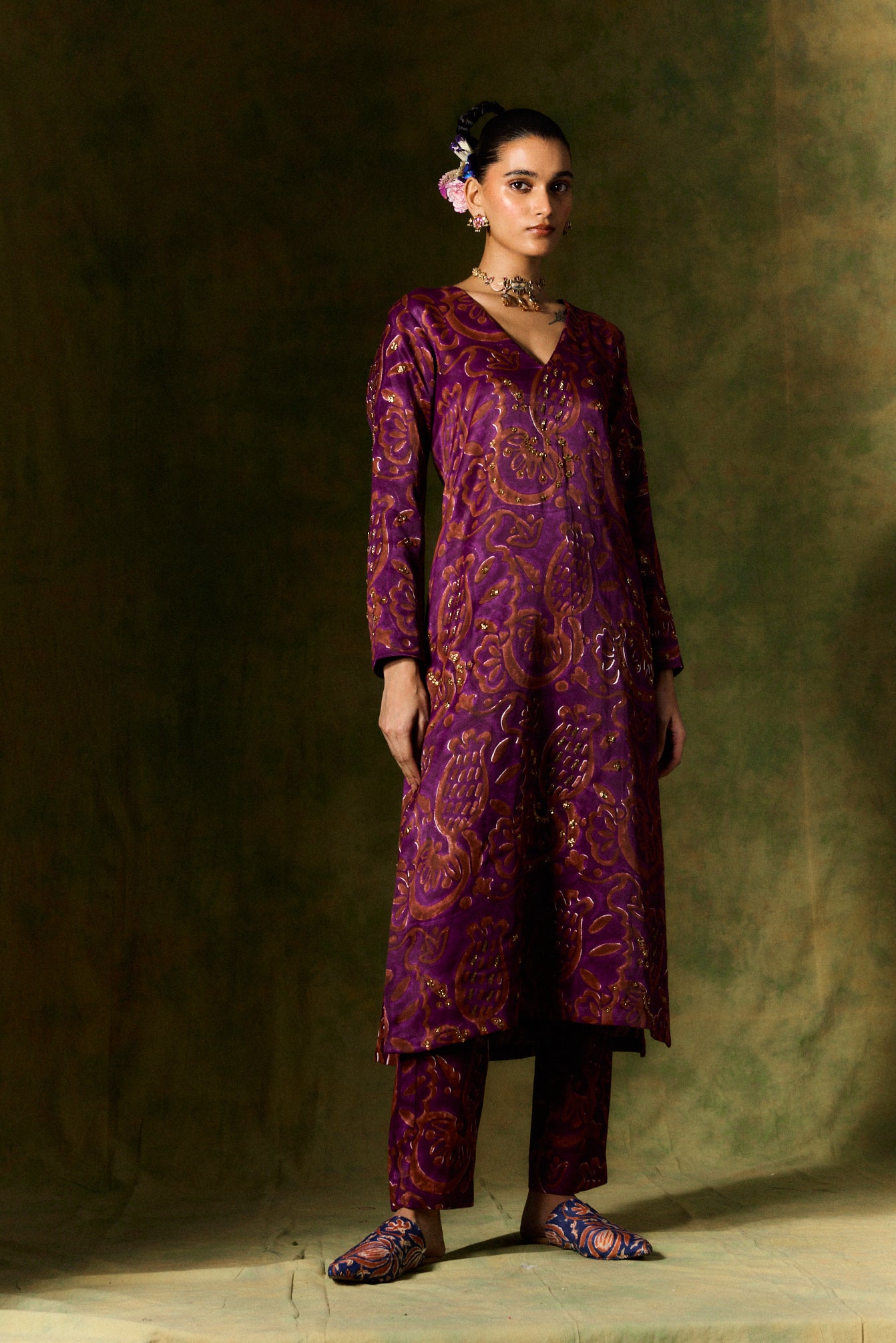 SAANJH SILK KURTA SET