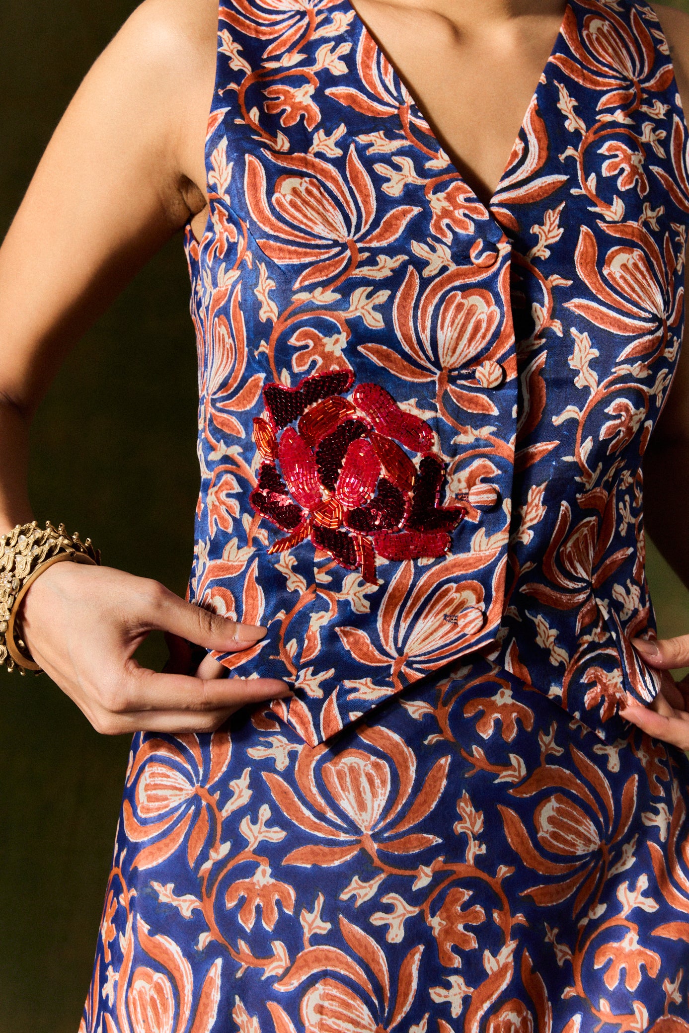 Inaaya Silk Waistcoat