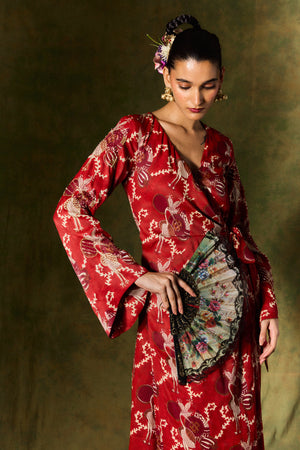 Noura Silk Wrap Dress