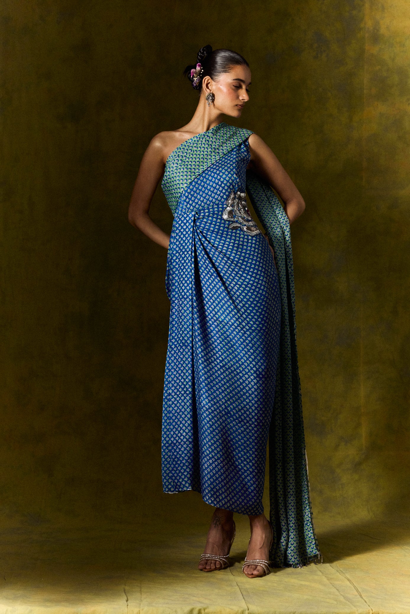 ZAROON SILK SAREE DRESS