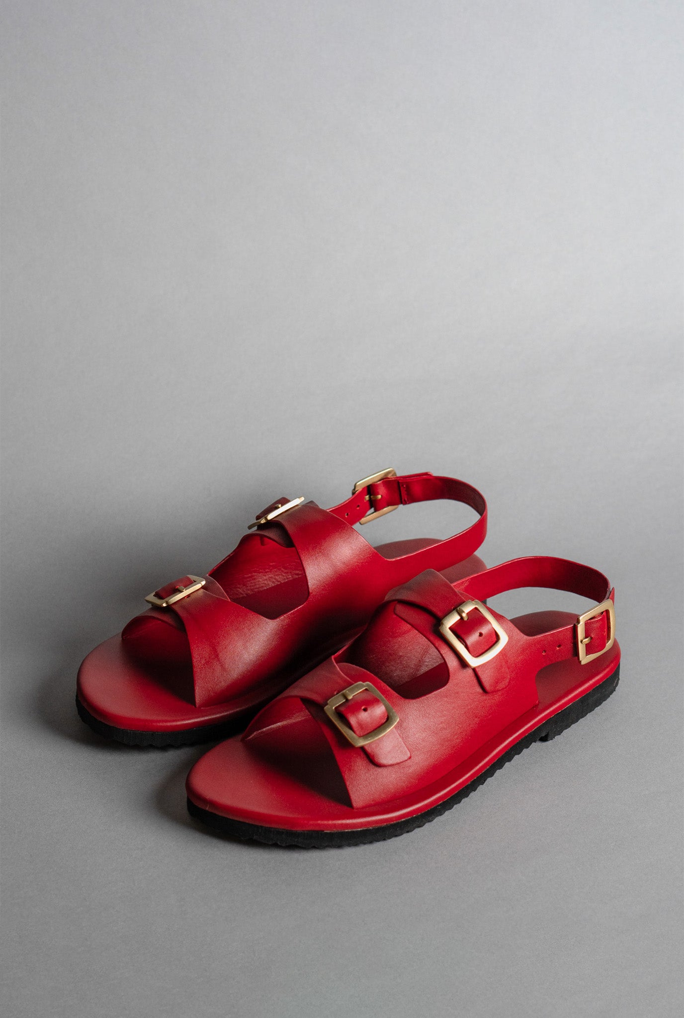 Classic Two Strap Leather Sandals