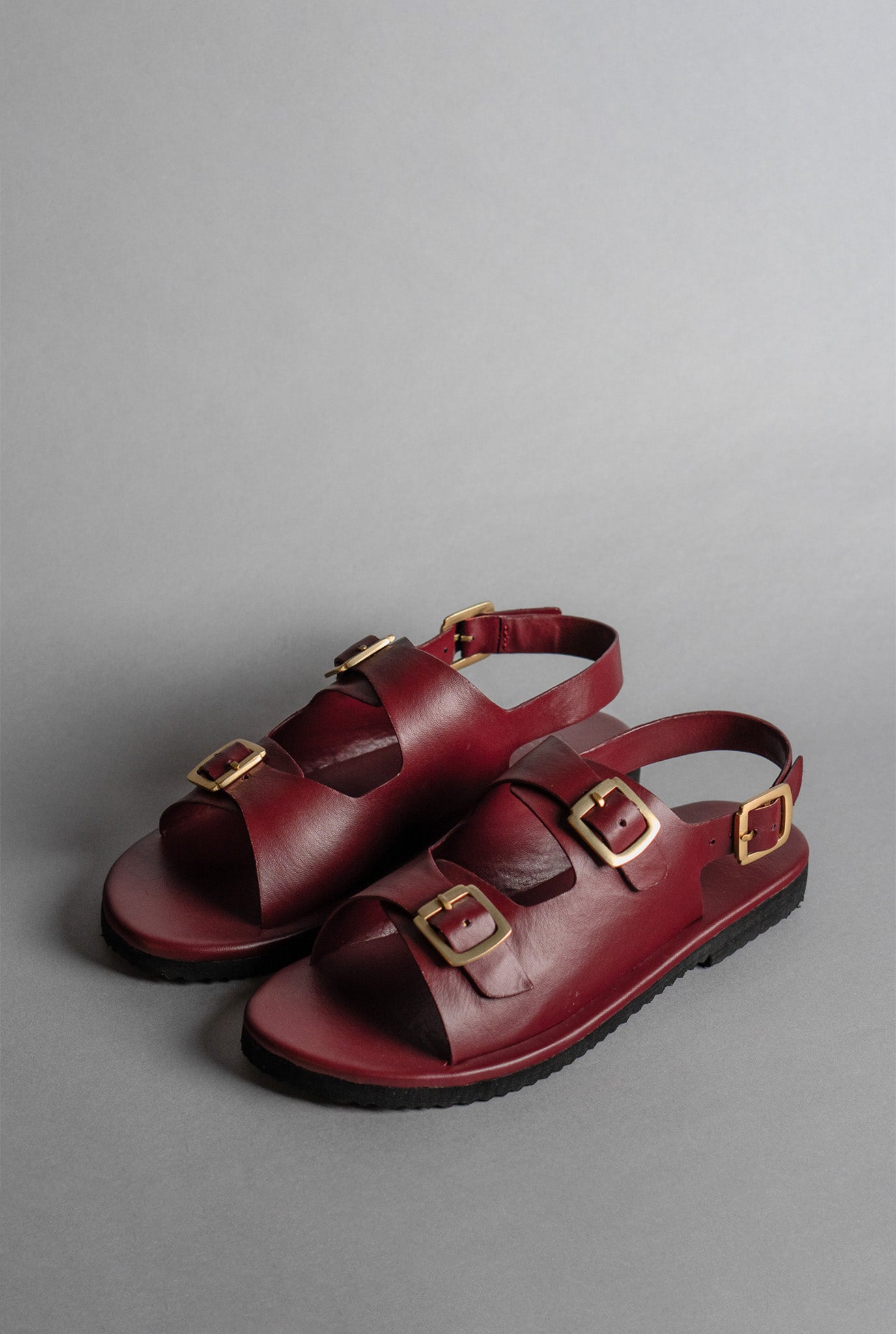 Classic Two Strap Leather Sandals