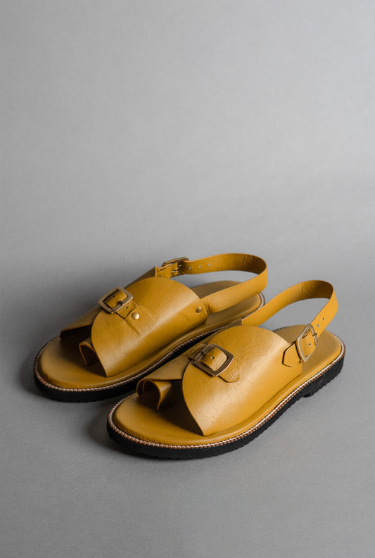 Envelope Welt Sandals Single Buckle