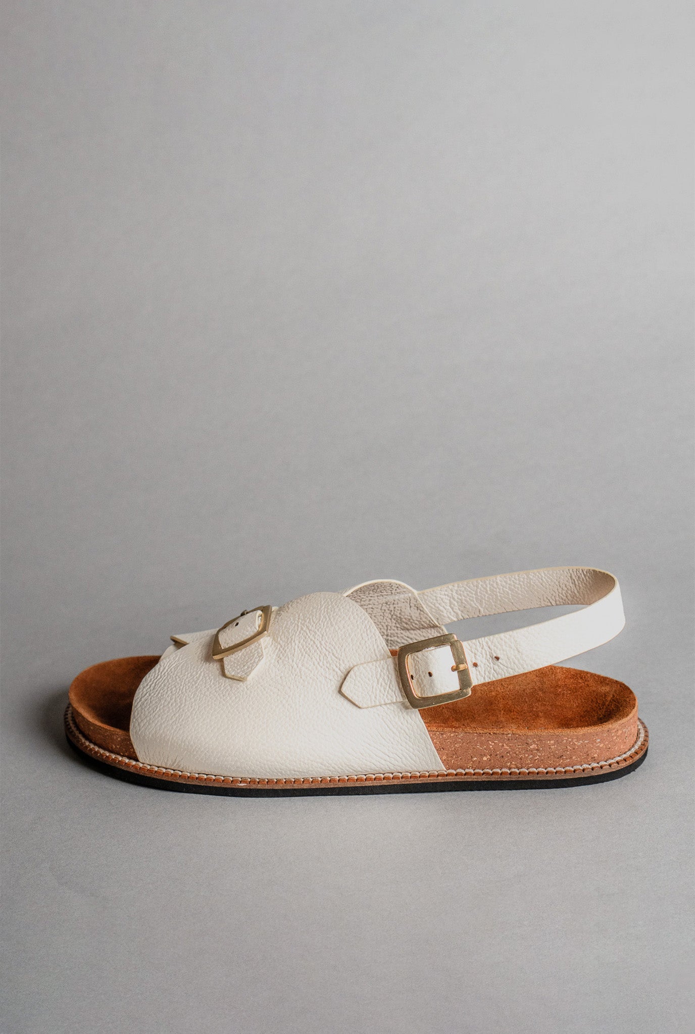 Envelope Cork Sandals Single Buckle