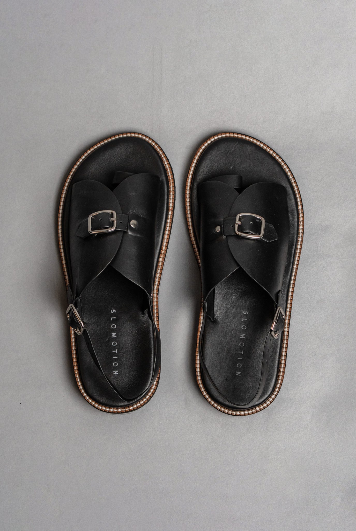 Envelope Welt Sandals Single Buckle