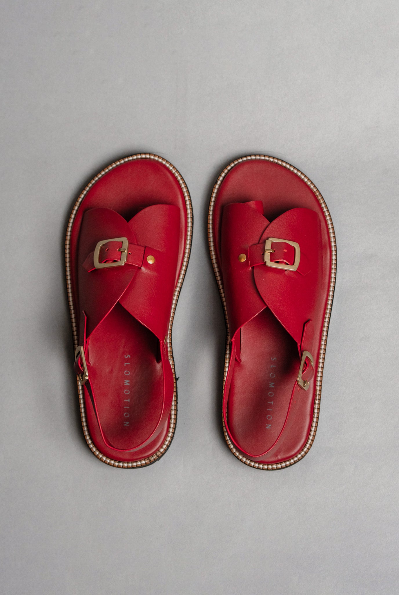 Envelope Welt Sandals Single Buckle