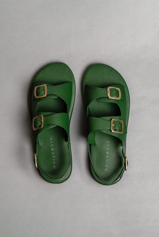 Classic Two Strap Leather Sandals