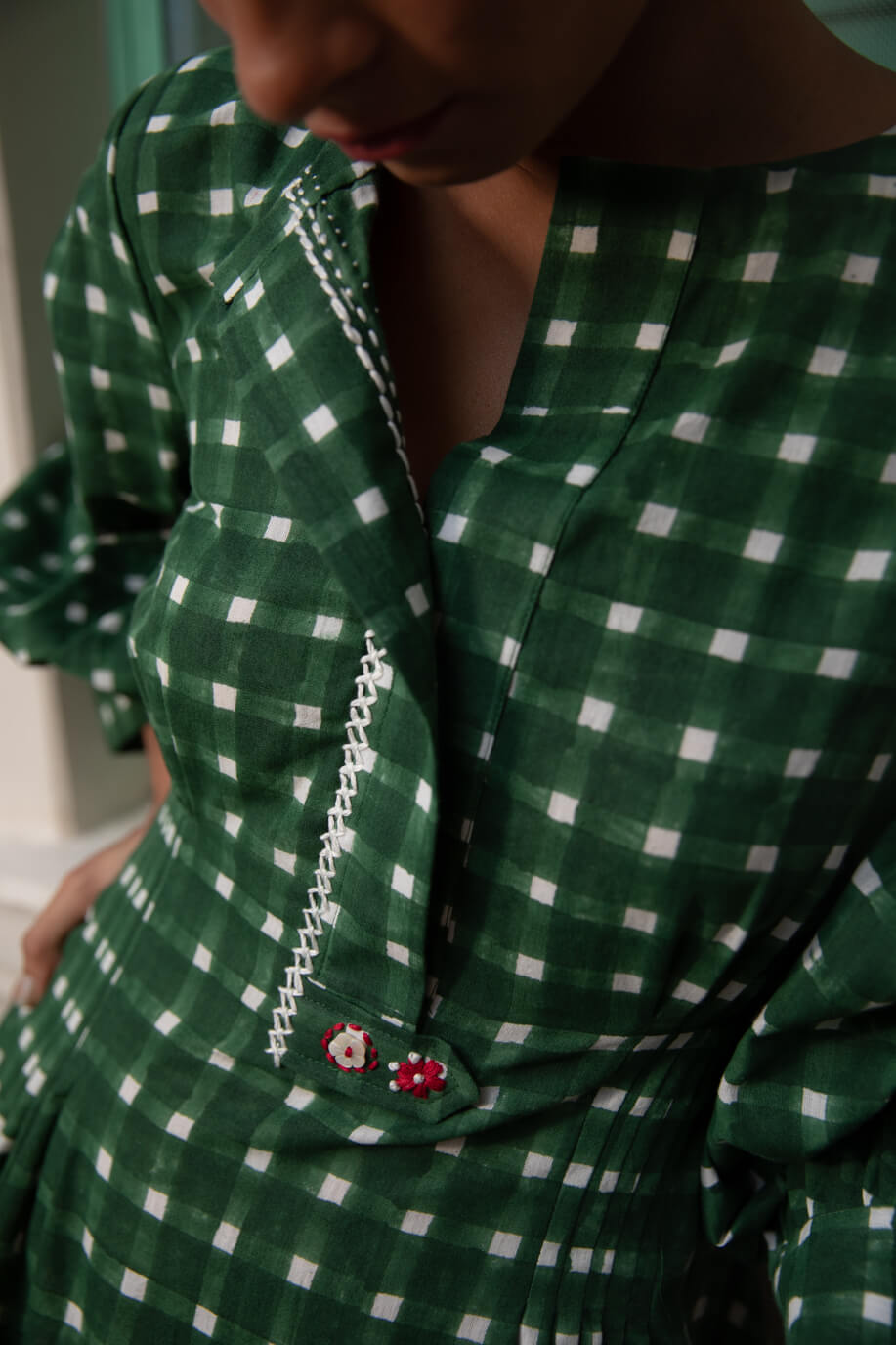 the-jodi-life-hand-crafted-green-checks-dress