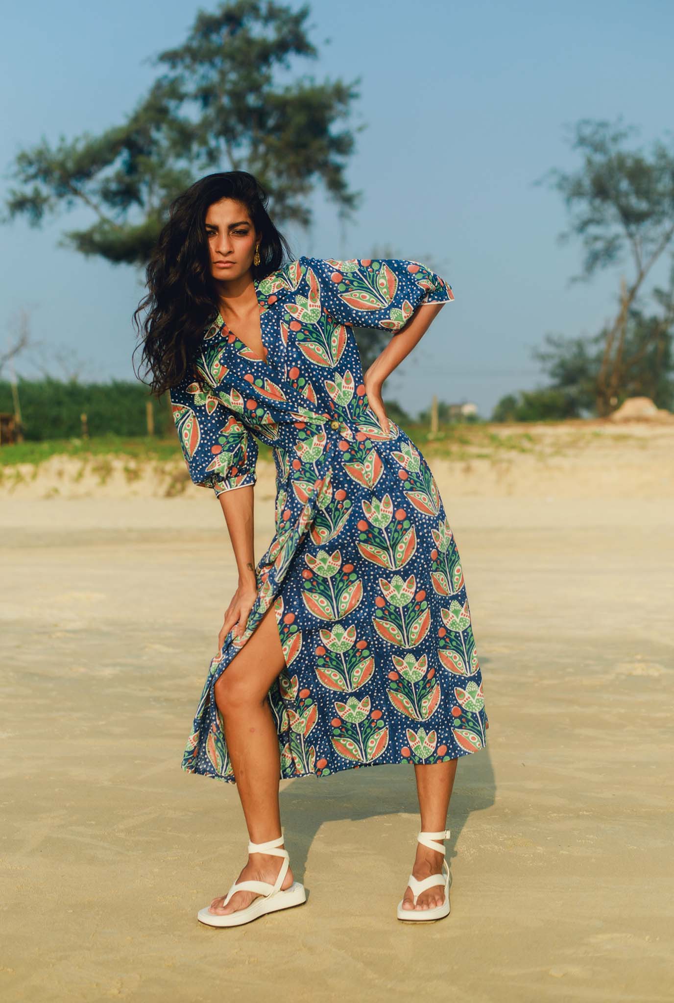 the-Jodi-life-Cotton-printed-dress-konkan-summer-indigo-hand-block-printed-sustainable-handmade-handcrafted-wrap