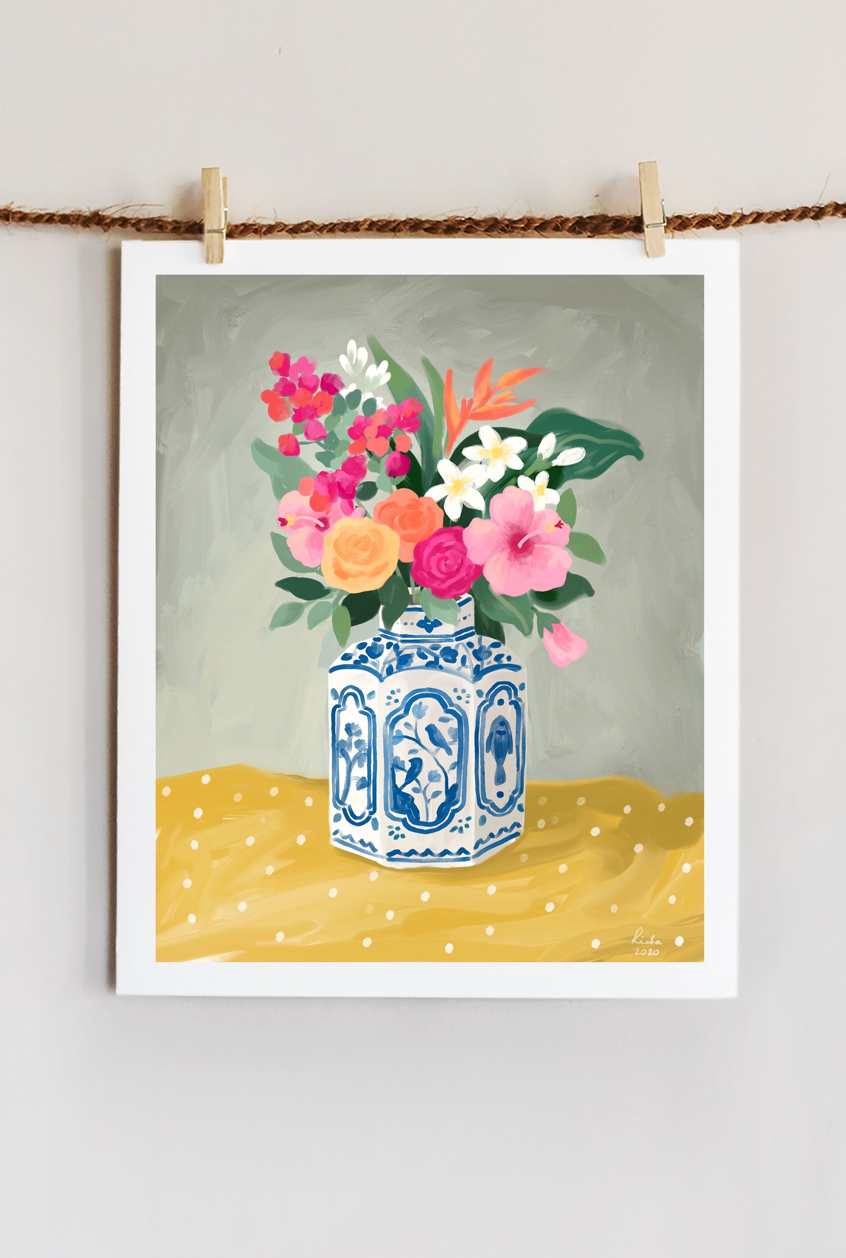 INDIAN FLOWERS ART PRINT – JODI