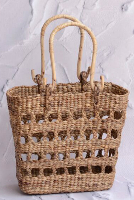 handcrafted-basket- knotted-bag-water hyacinth- sustainable-eco friendly-jodi