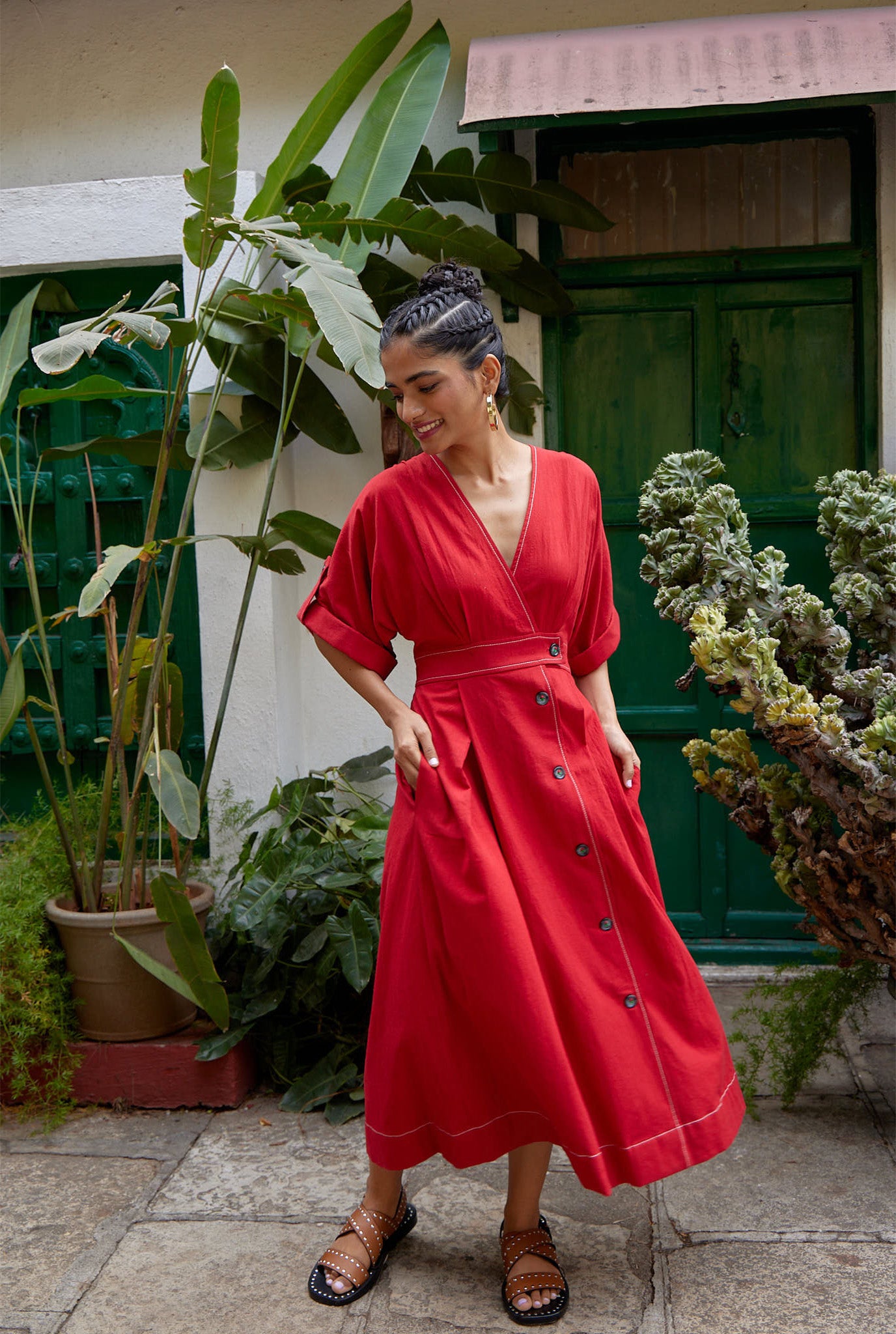 the-jodi-life-cotton-red-dress-crafted-by-artisans