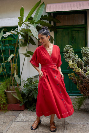 the-jodi-life-cotton-red-dress-crafted-by-artisans