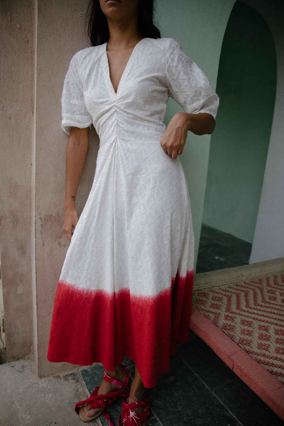 the-jodi-life-sustainable-white-and-red-dyed-chaand-dress