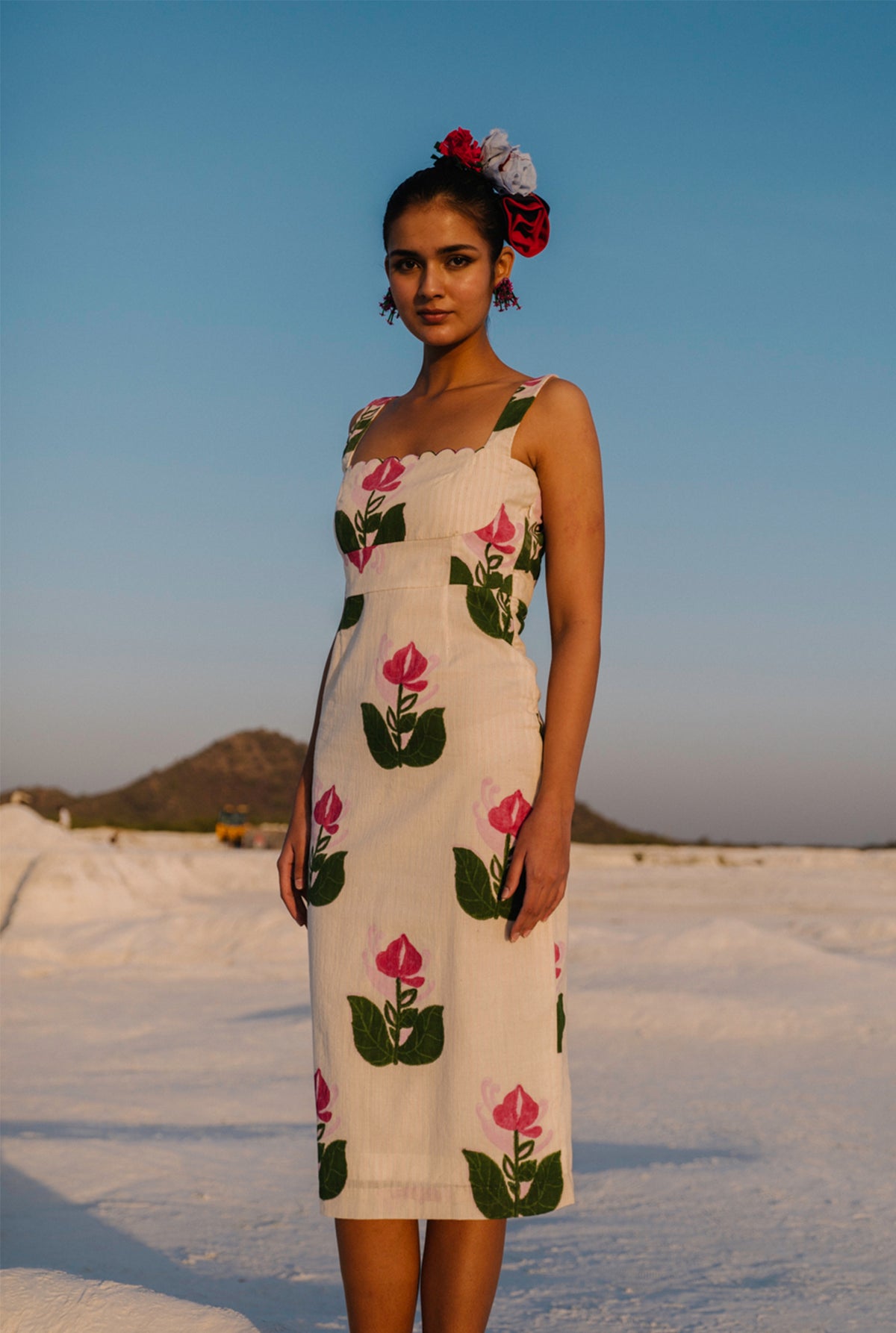 Dione Scallop Handloom Dress