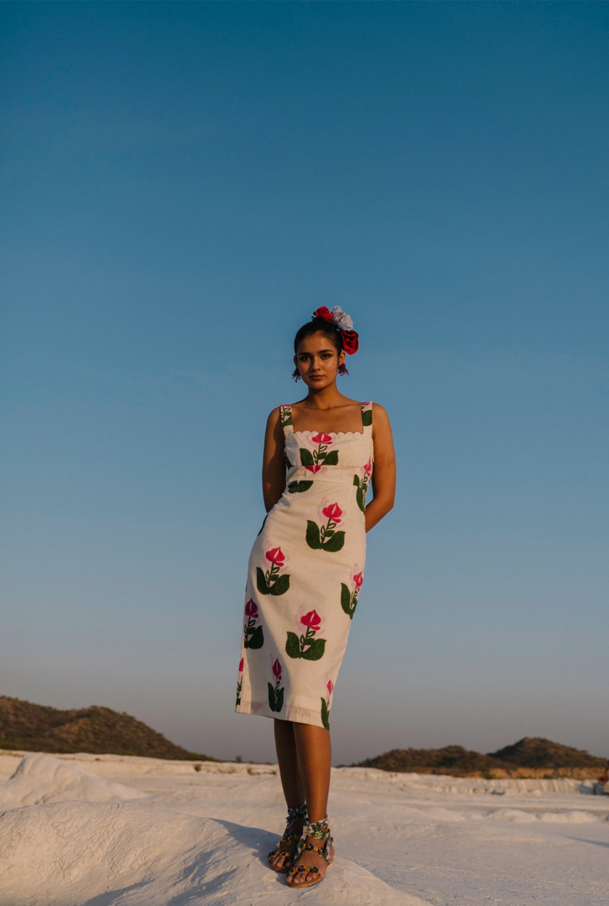 Dione Scallop Handloom Dress