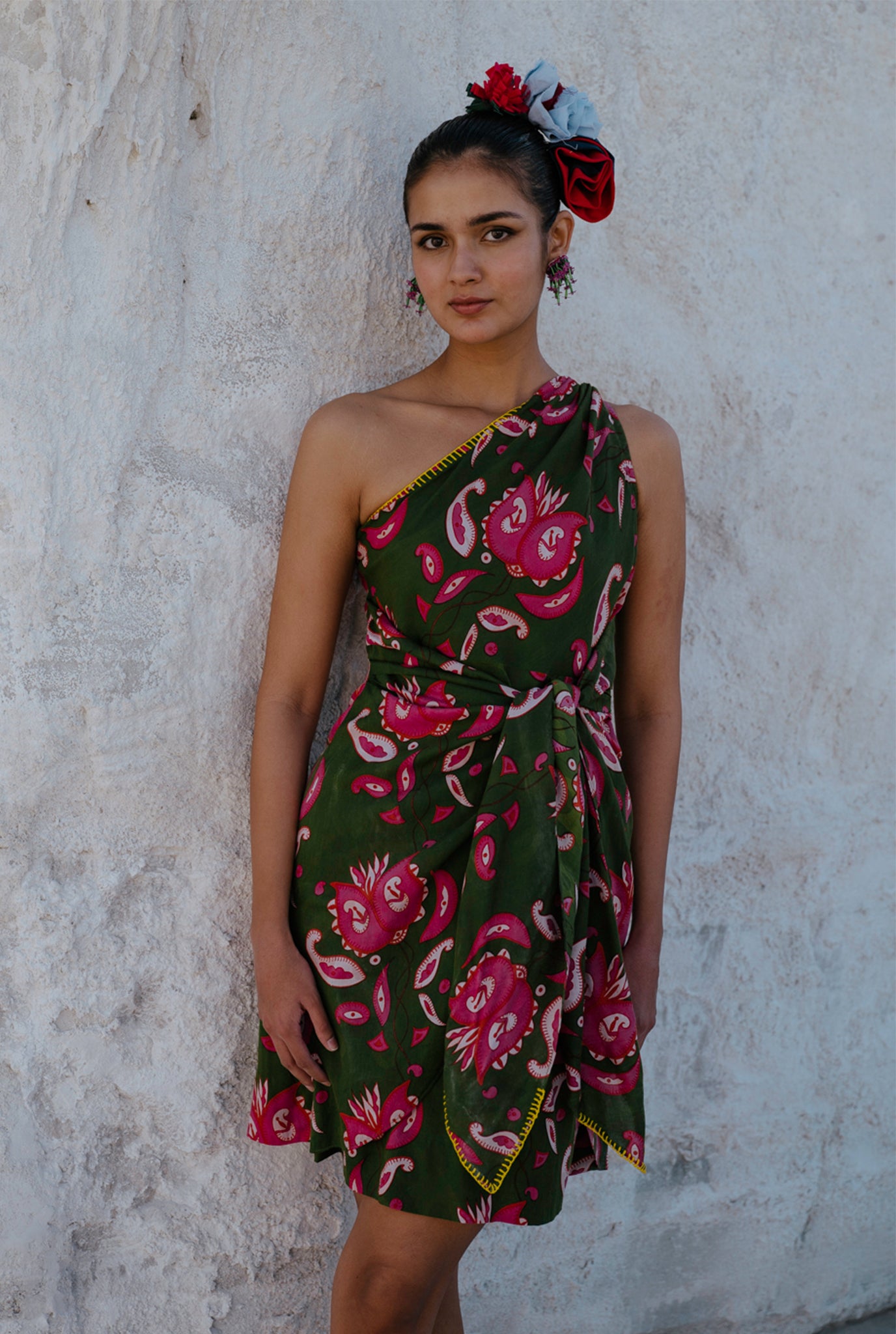 womenswear-handcrafted-sustainable-handblock-printed-one-shoulder-dress-the-jodi-life