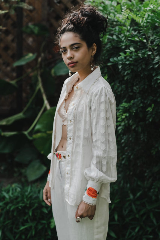 MOTHER OF PEARL SHIRT | Relove