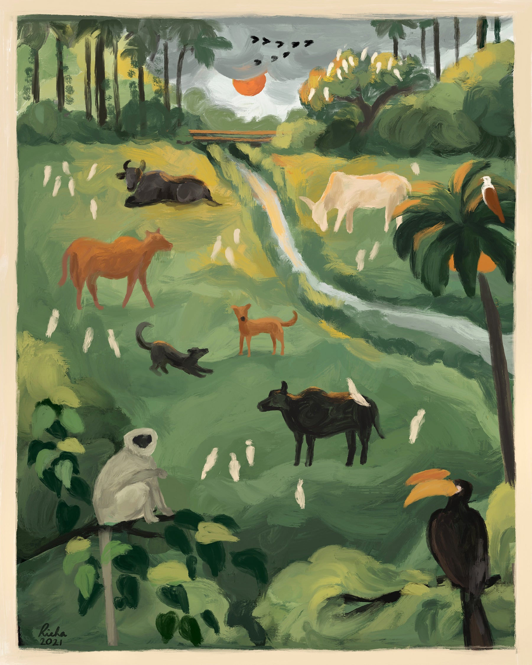 Winter Fields Art Print