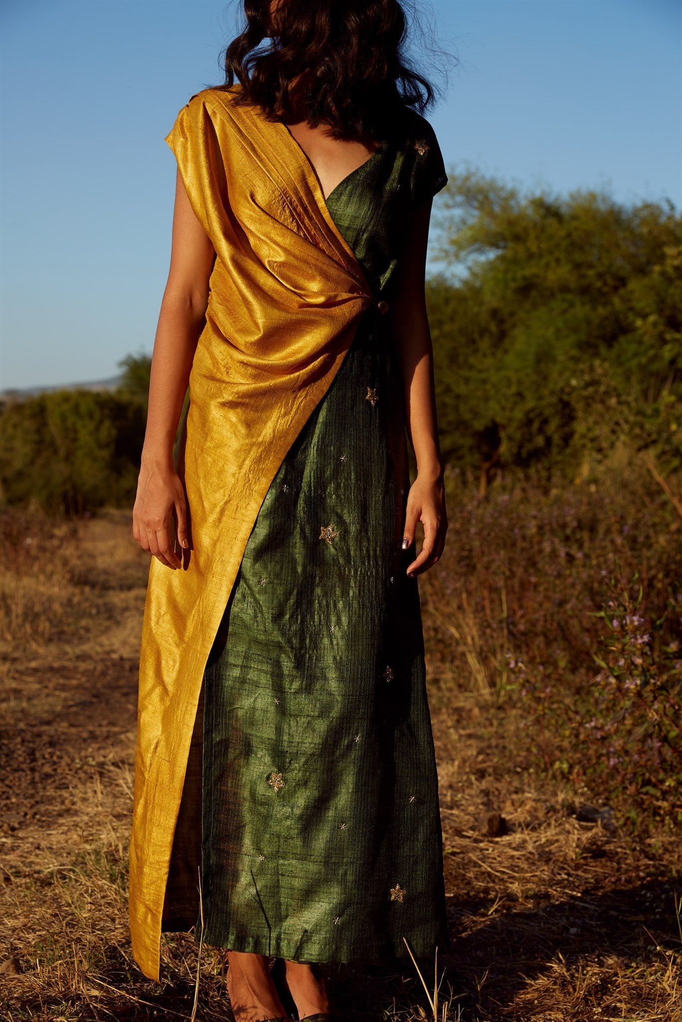 Tussar silk dress | Relove