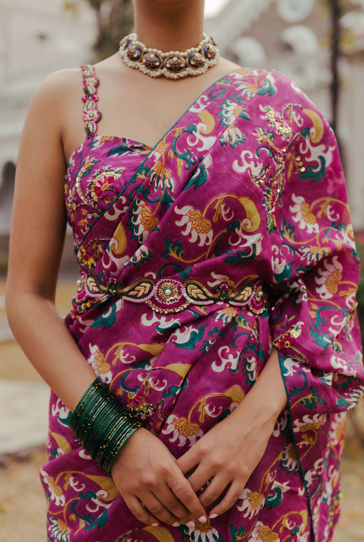 The-Jodi-Life-wedding-festive-handcrafted-sustainable-rustic-hand-blockprinted-embellished-multicoloured-saree-belt