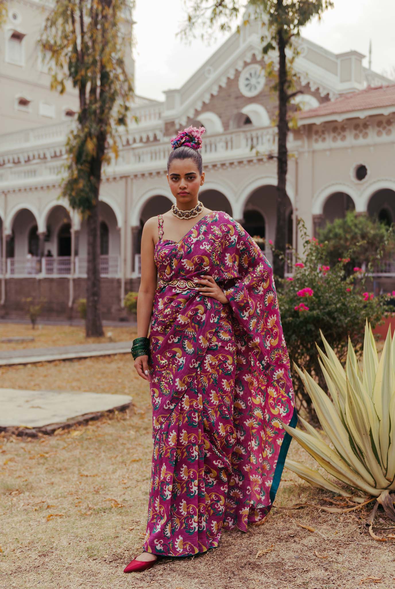 The-Jodi-Life-wedding-festive-handcrafted-sustainable-rustic-hand-blockprinted-embellished-multicoloured-saree