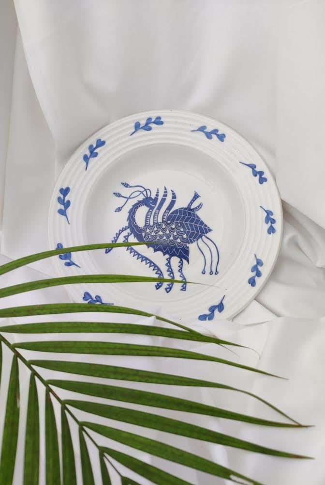 Jodi Hand Painted Madhubani Plate