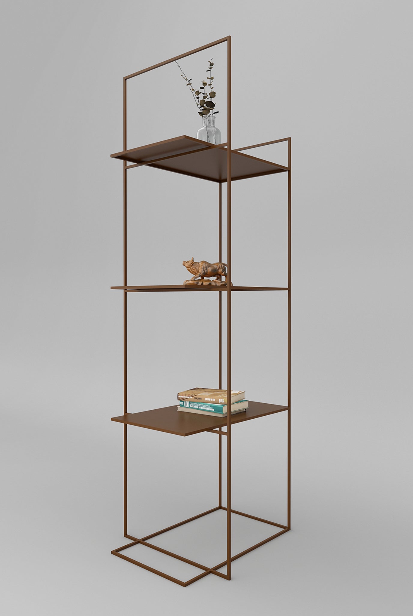 handcrafted- jodi- steel frame-metal storage- open shelf- colour options-organizer-minimal