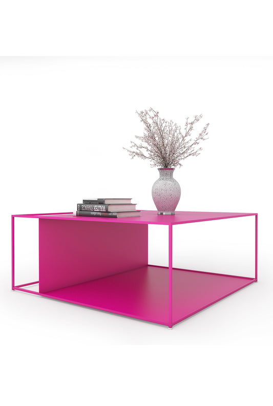 handcrafted-steel-storage-centre table-jodi-pink-brown