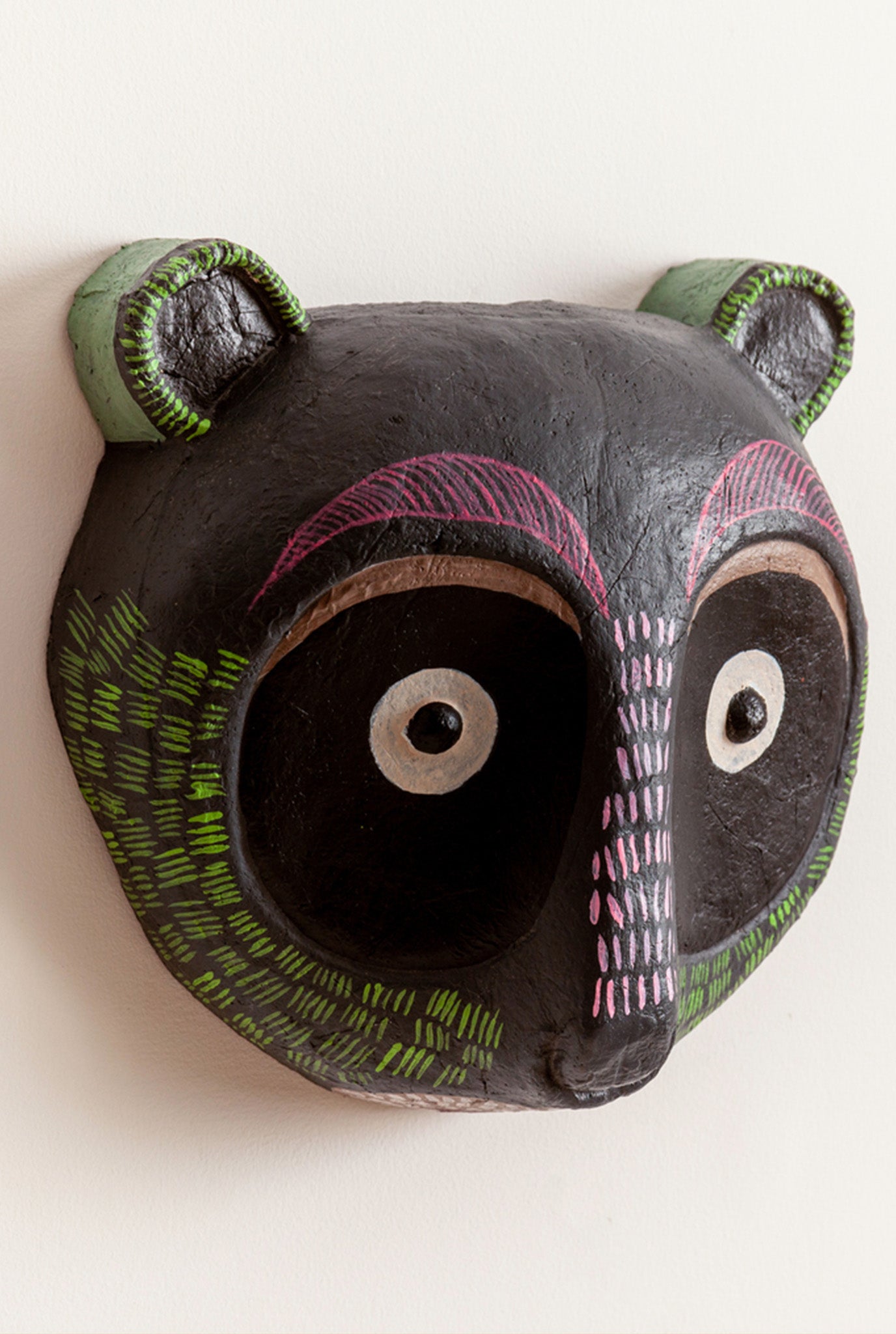 Papier-mâché- handcrafted-hand-painted-wall decor-animal-mask- wall mask