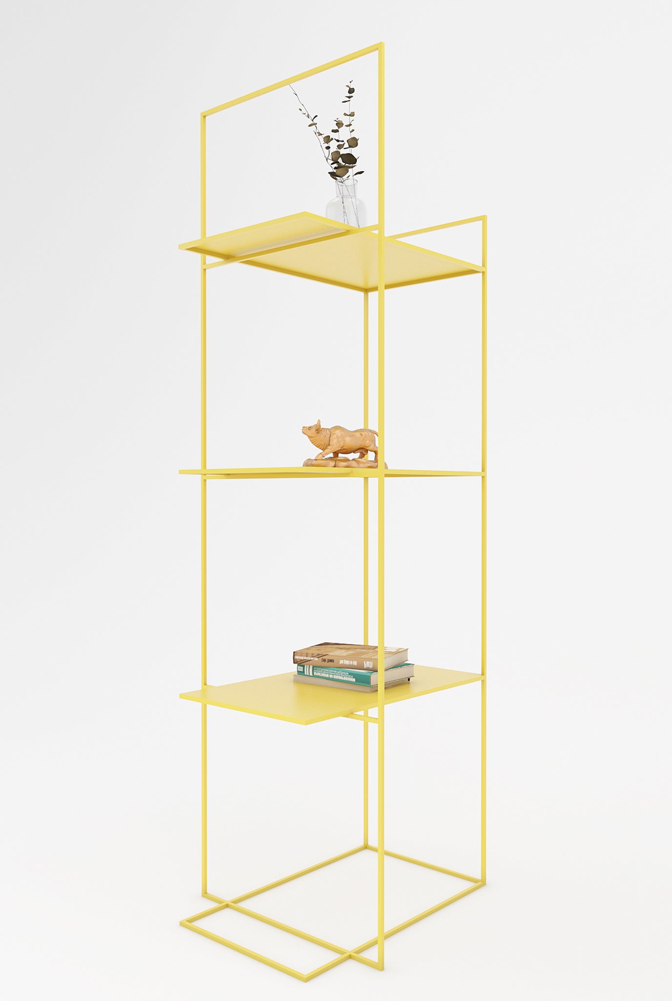 handcrafted- jodi- steel frame-metal storage- open shelf- colour options-organizer-minimal