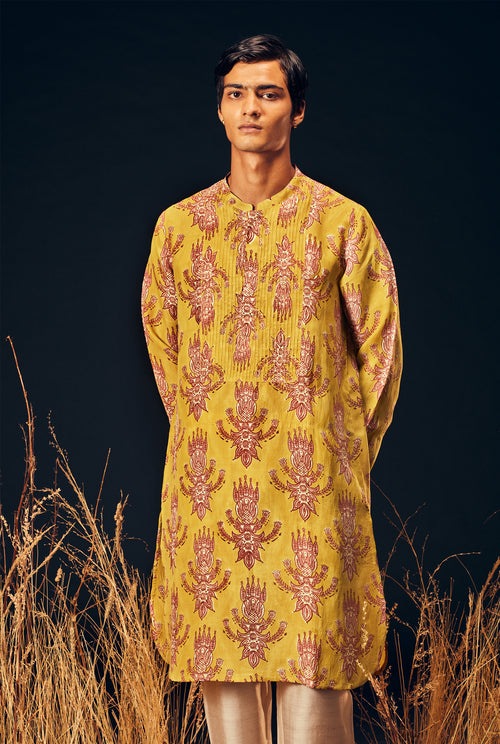 jodi-sustainable-silk-menswear-yellow-block-printed-handcrafted